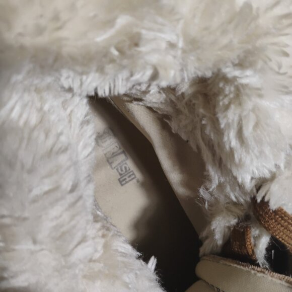 CRASH Faux Fur Lined Lace Up Winter Sneakers Brown Women’s Size 7.5 - Picture 6 of 6